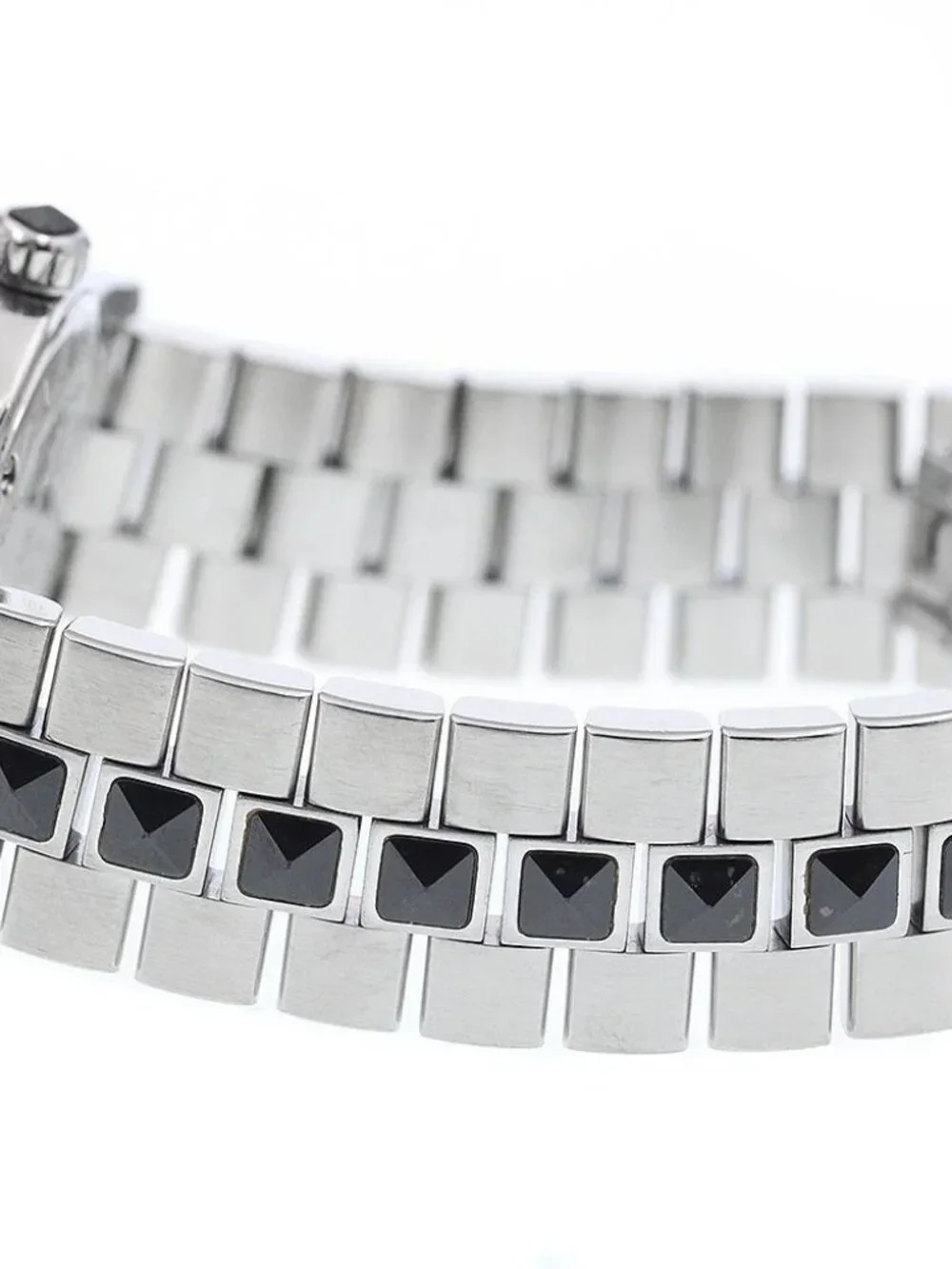 Dior crystal CD112116 Diamond Bezel black Dial Quartz Ladies Watch_